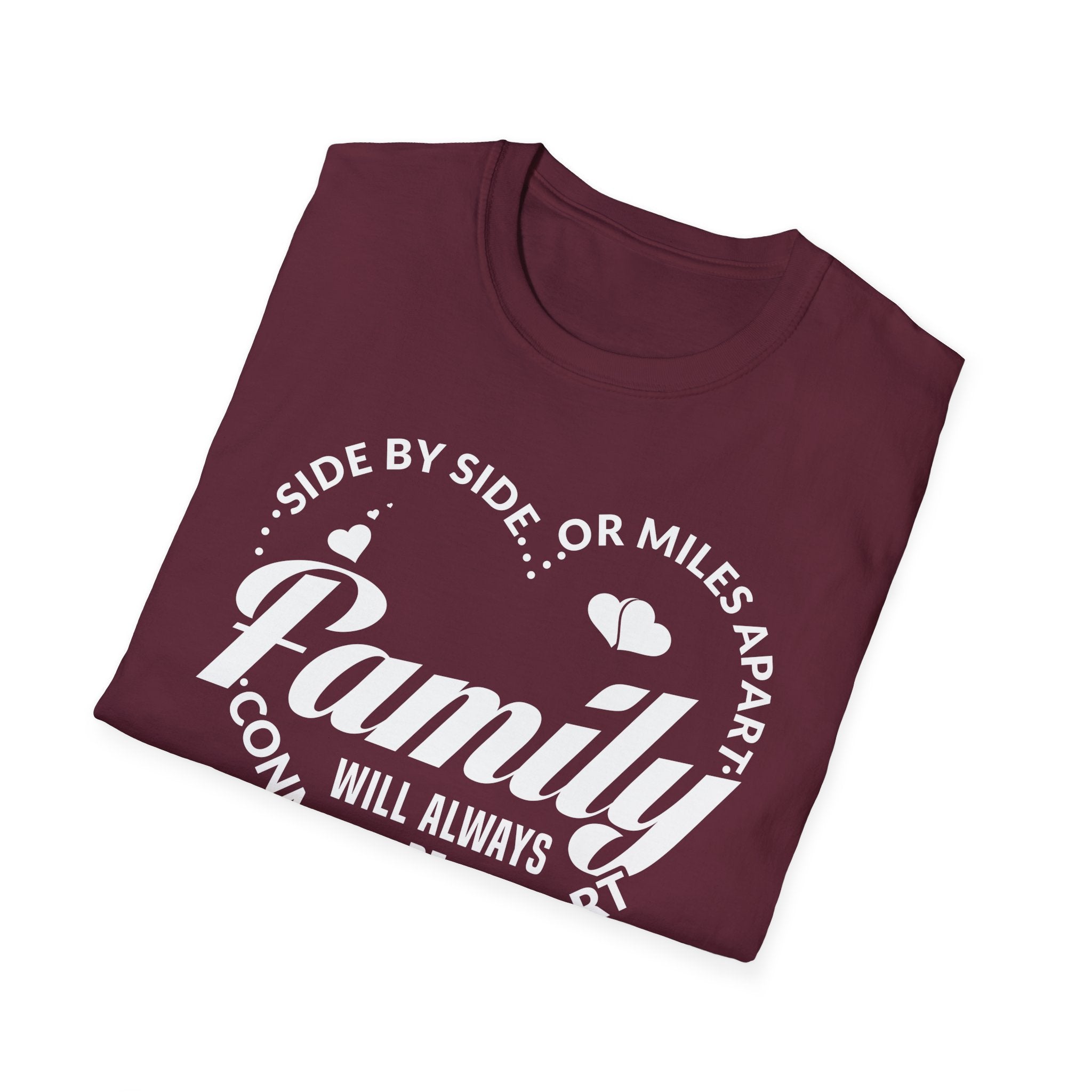 Family Quote Unisex Softstyle T-Shirt - Always Connected by Heart