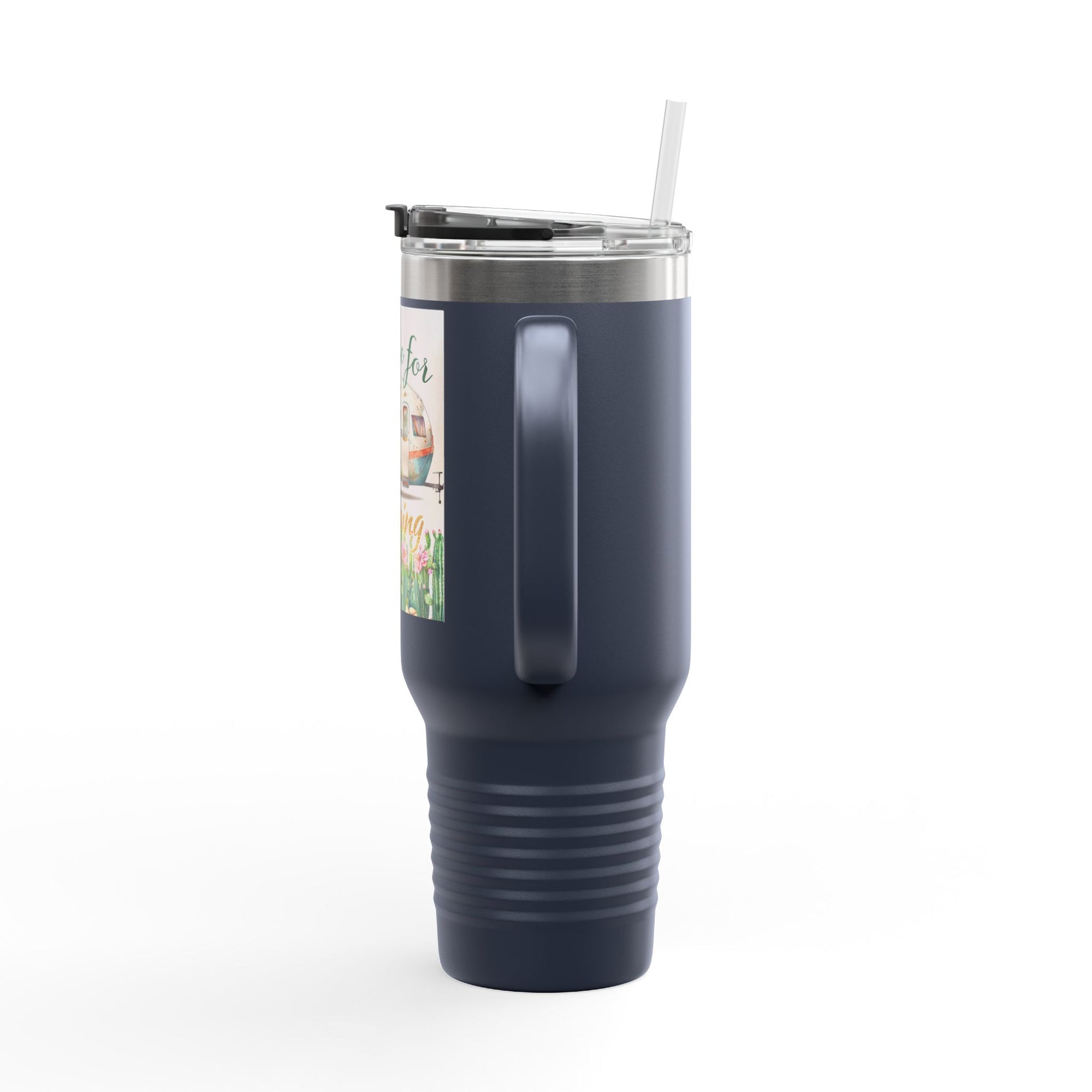 Camping Insulated Travel Mug - 40oz, Perfect for Outdoor Adventures, Hiking, Road Trips, Gifts for Campers, Summer Fun