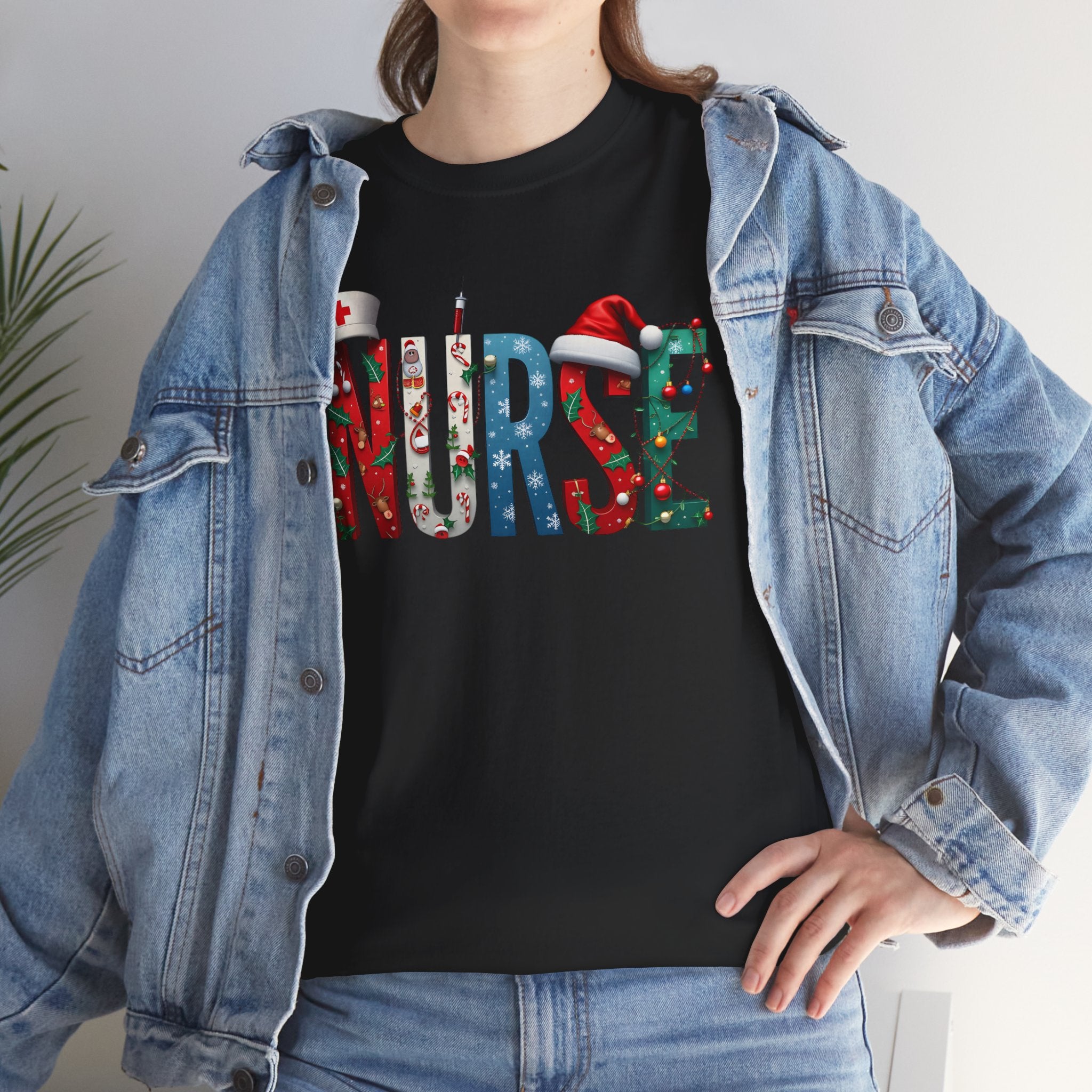 Nurse Tee – Festive Holiday Scrub-Inspired Nurse Shirt