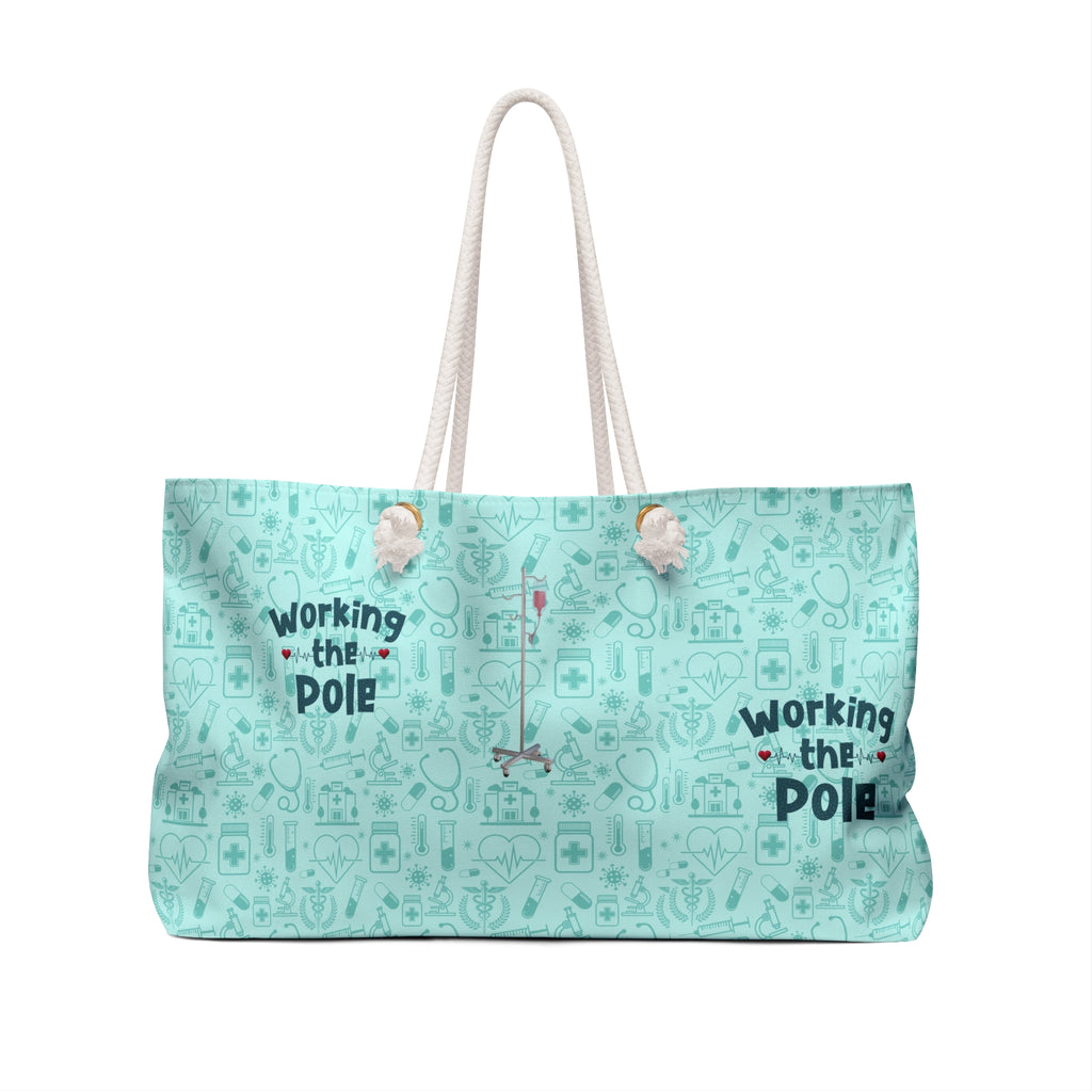 Playful Pole Dance Weekender Nurse Bag | Gym Bag, Travel Tote, Fitness Accessory, Dance Gift, Workout Essentials