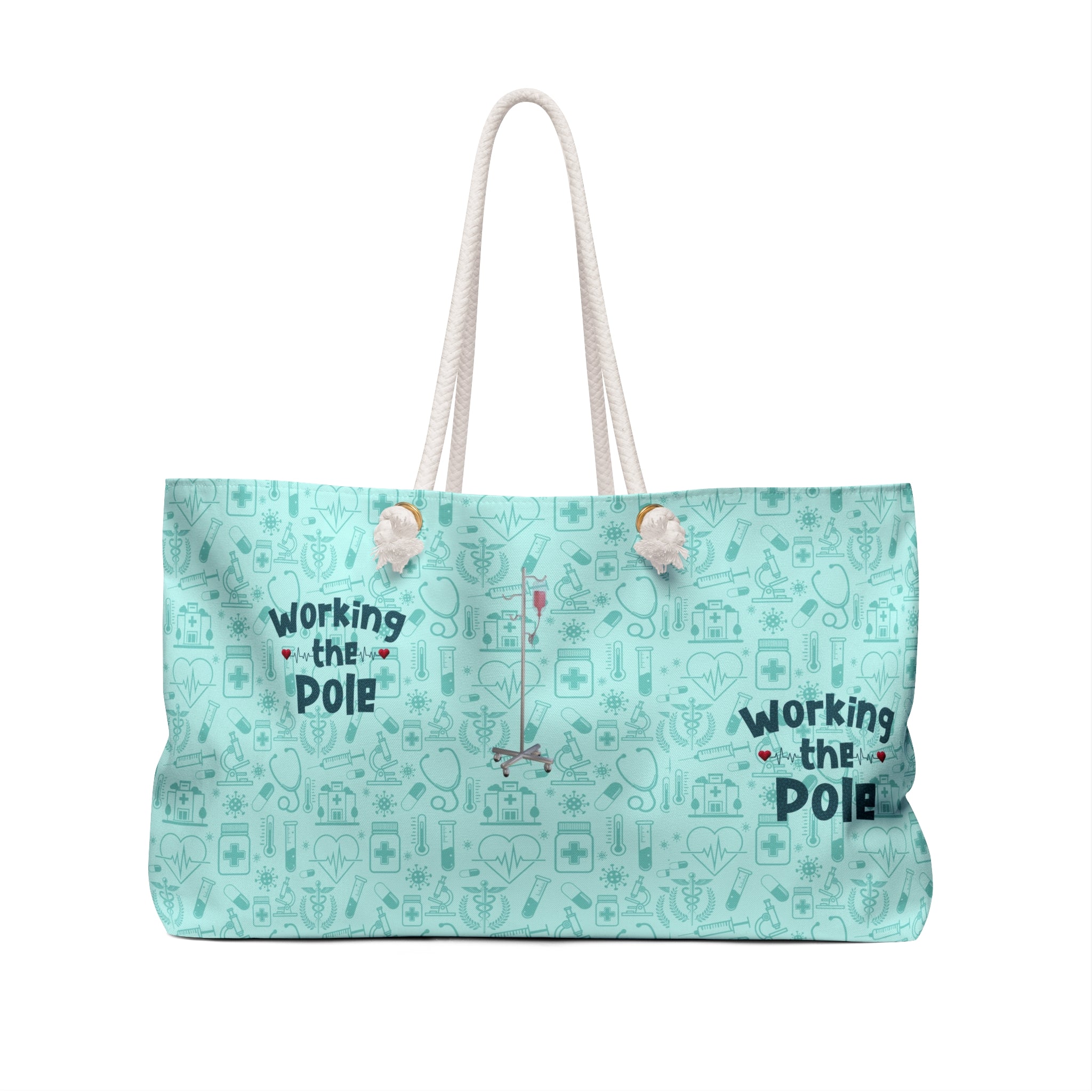 Playful Pole Dance Weekender Nurse Bag | Gym Bag, Travel Tote, Fitness Accessory, Dance Gift, Workout Essentials