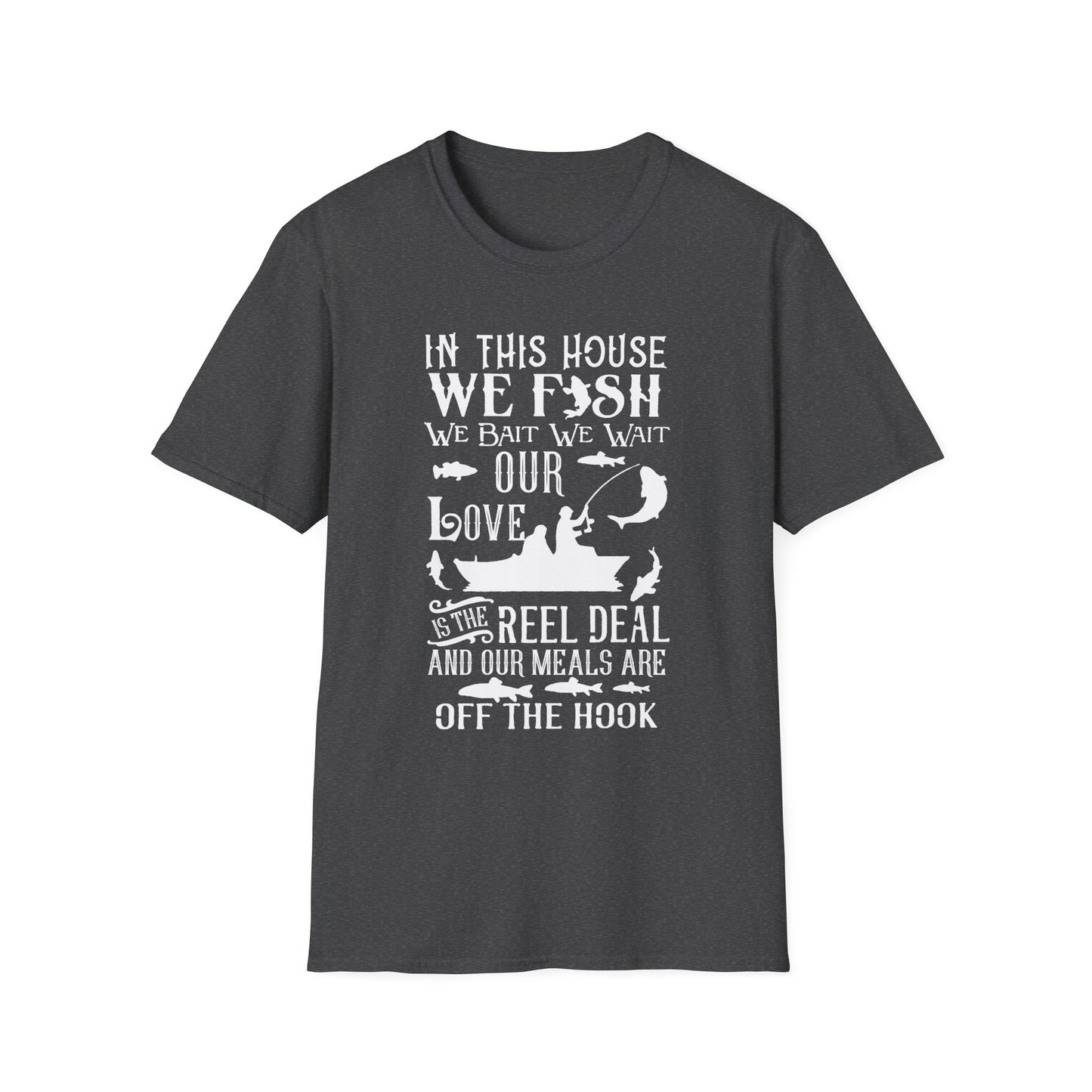Fishing Love Unisex Softstyle T-Shirt - Perfect Gift for Fishermen