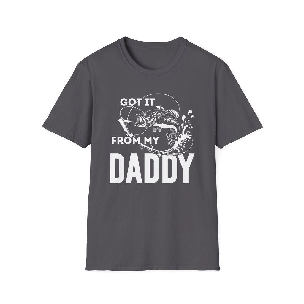 Fishing Dad Unisex Softstyle T-Shirt - "Got It From My Daddy" - Perfect Gift for Father's Day