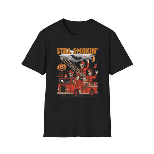 Firefighter T-Shirt, Unisex Casual Tee, Spooky Celebration Shirt, Autumn Wear