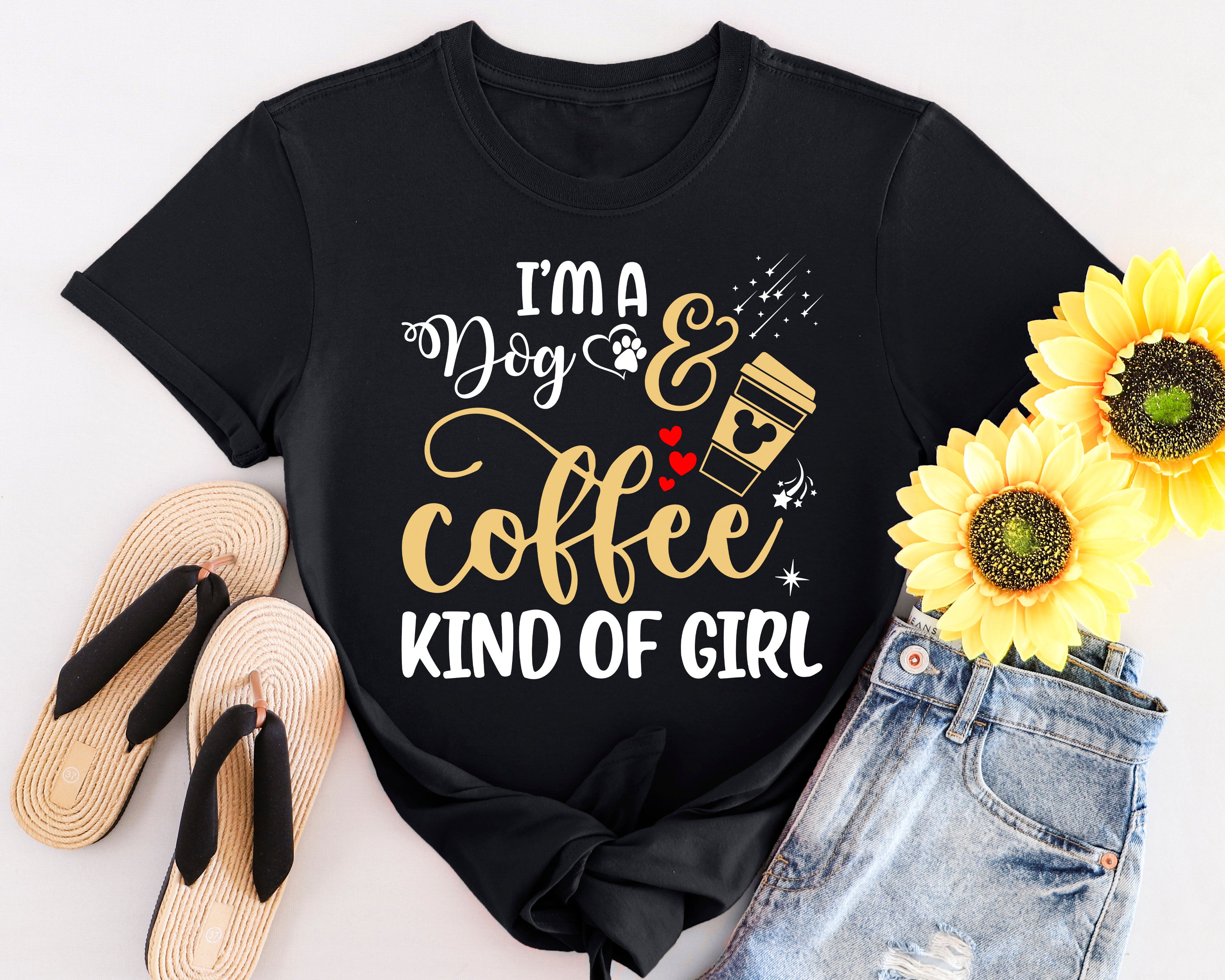 I'm a Dog and Coffee Kind of Girl T-Shirt