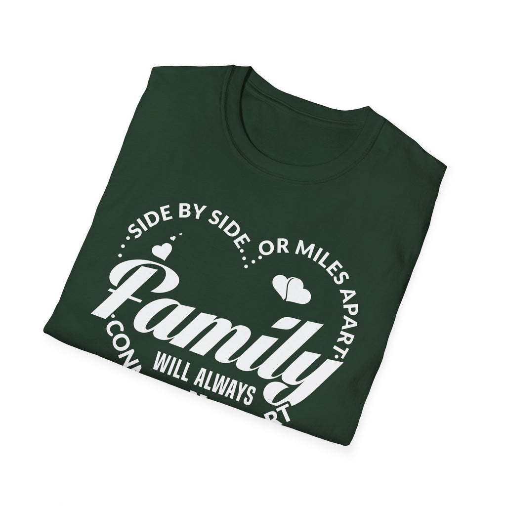 Family Quote Unisex Softstyle T-Shirt - Always Connected by Heart