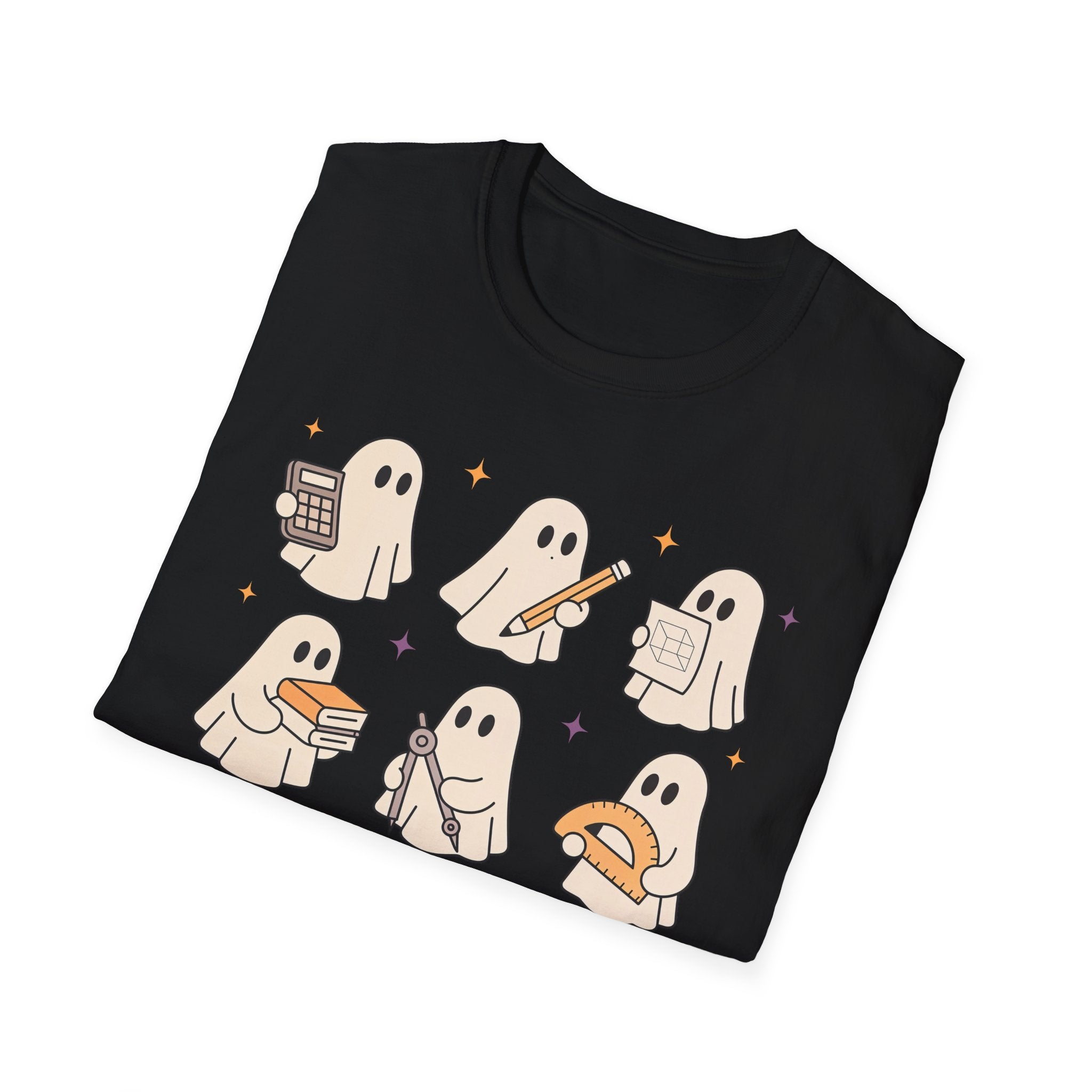 Teacher T-Shirt, Cute Ghost Design, Perfect for Fall, Trick or Teach, Unisex Tee, Gift for Teachers