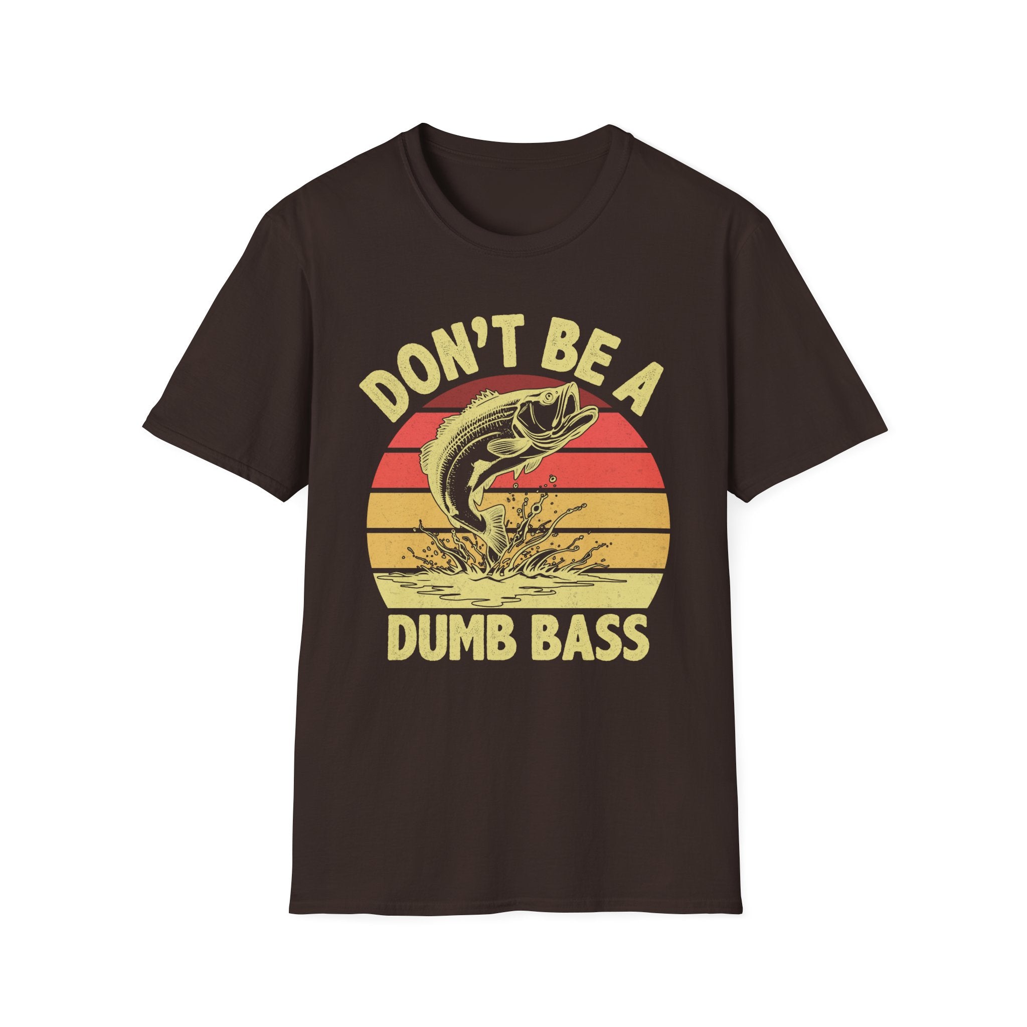 Funny Fishing T-Shirt - Don't Be A Dumb Bass - Unisex Softstyle Tee