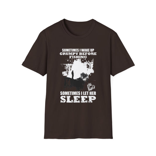 Grumpy Fisherman Unisex Softstyle T-Shirt - Funny Fishing Humor Tee