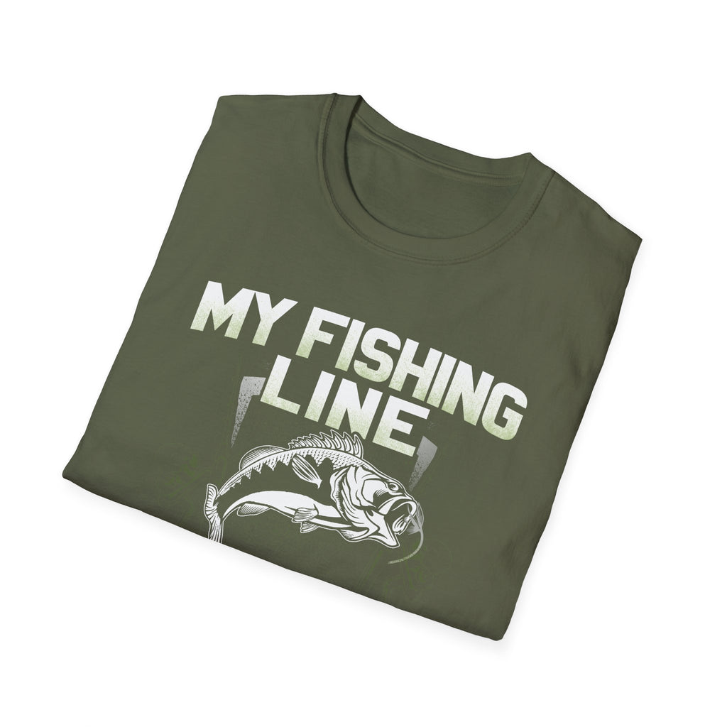 Funny Fishing T-Shirt - My Fishing Line Isn't The Only Thing I Get Wet - Unisex Softstyle Wear