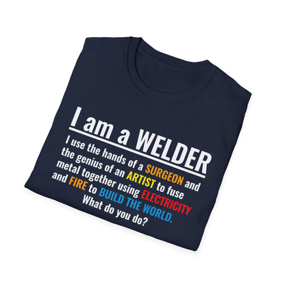 Welding Life Unisex Softstyle T-Shirt - 'I am a WELDER' Graphic Tee