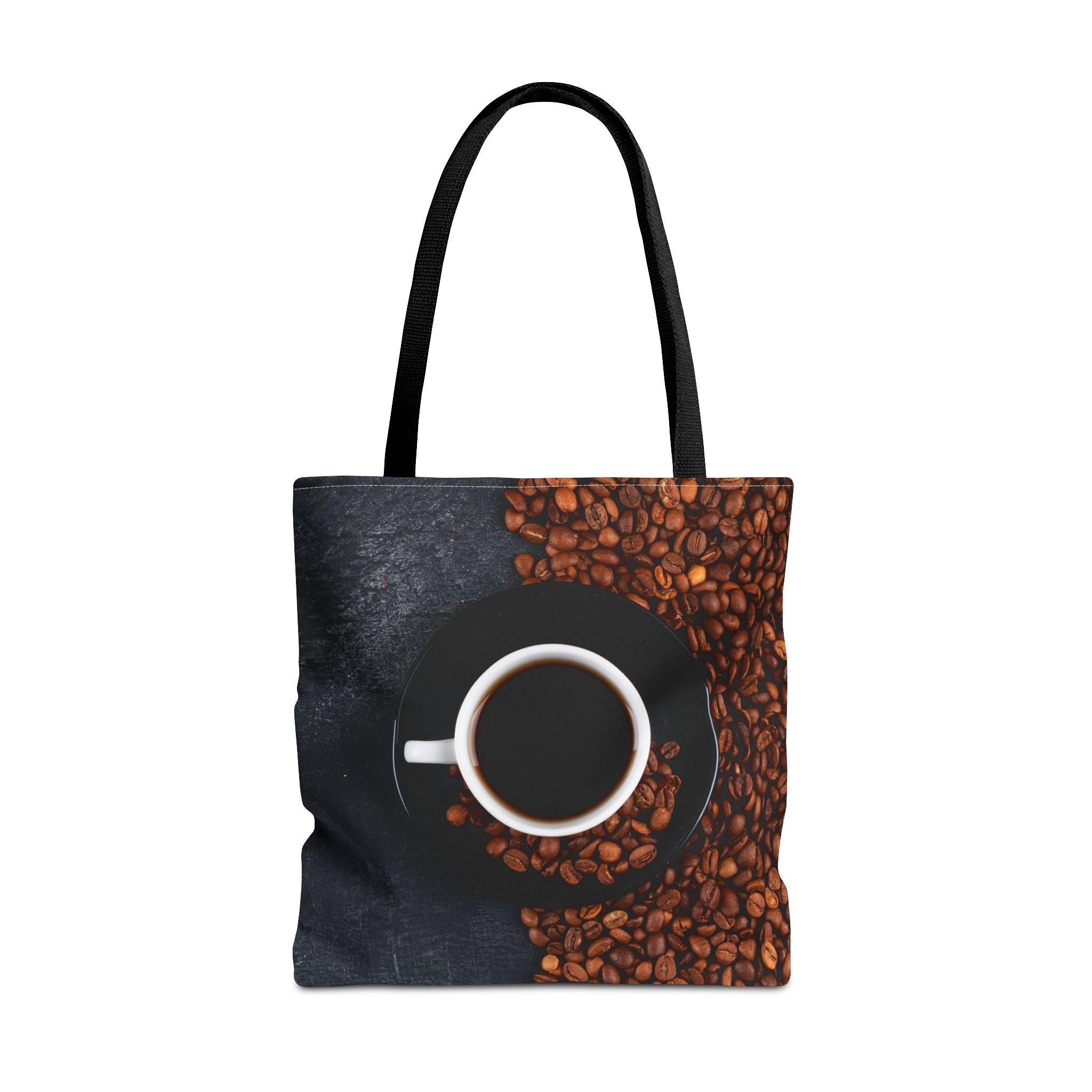 Coffee Lovers Tote Bag, AOP Drink Design, Perfect for Everyday Use, Gift for Baristas, Sustainable Fashion Accessory, Casual Day Bag