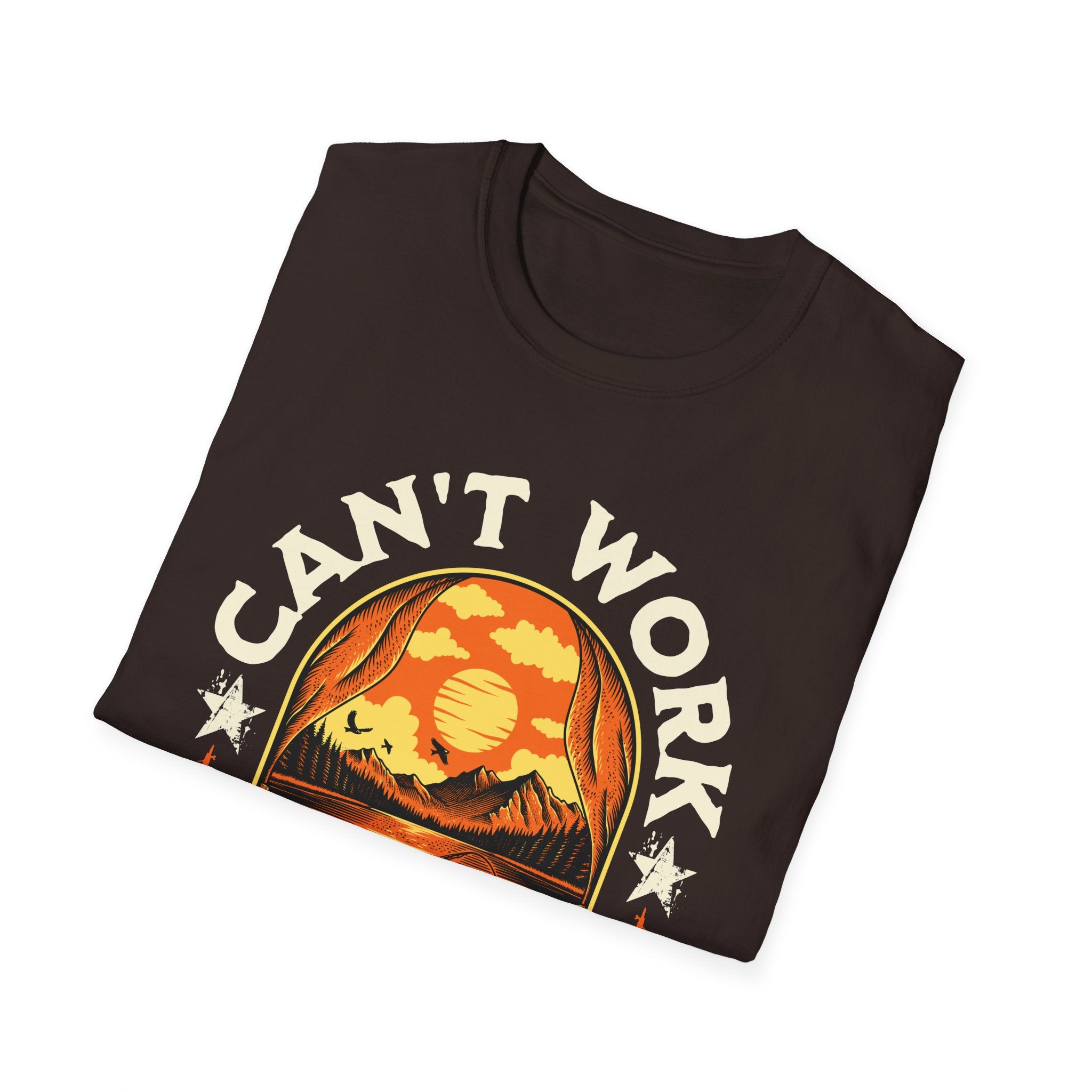 Men's Can't Work Outdoor Vibes T-Shirt - Perfect for Recovery Days