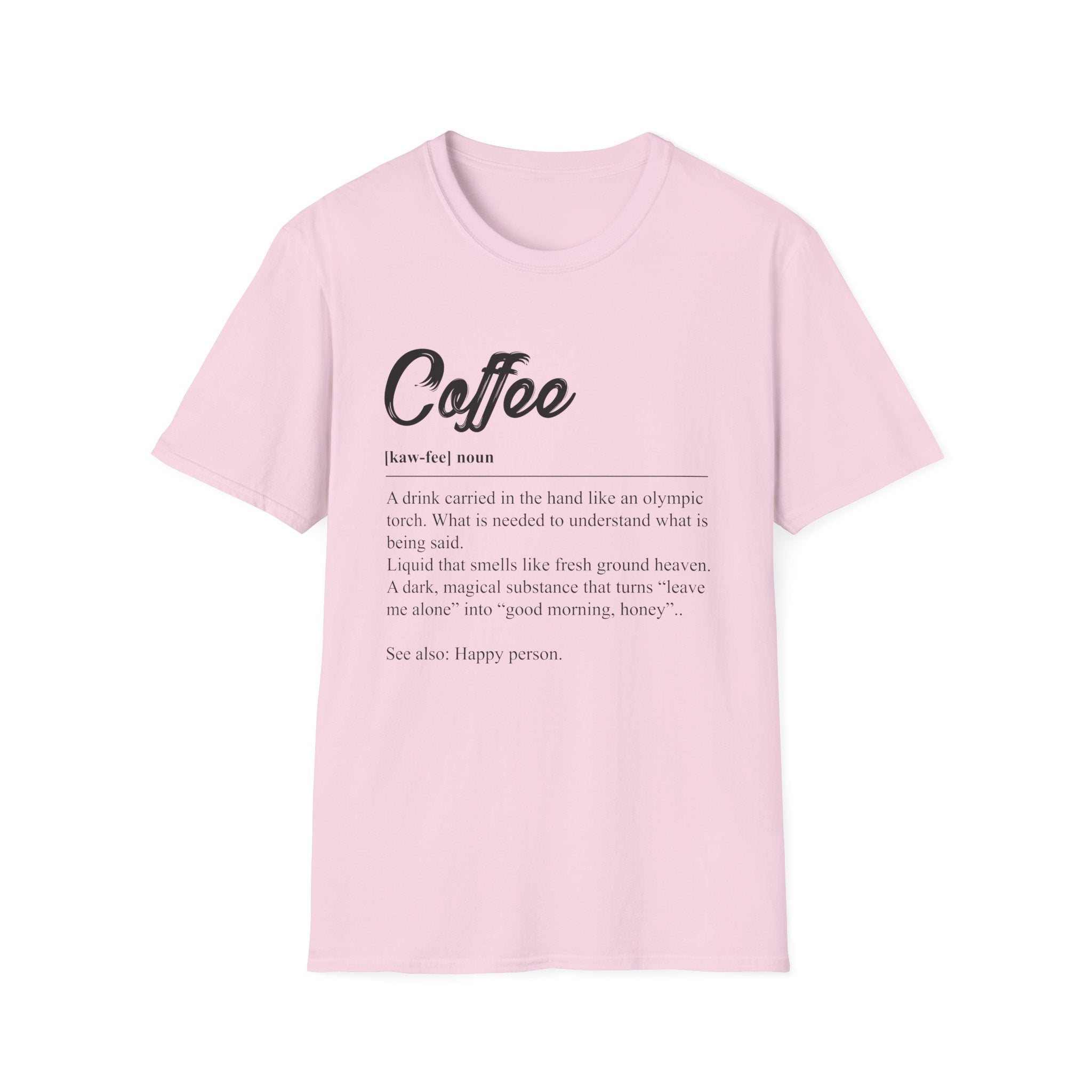 Coffee Noun Lovers Unisex T-Shirt | Cute Coffee Gift | Casual Wear | Birthday Present | Café Style Tee | Coffee Enthusiast Apparel