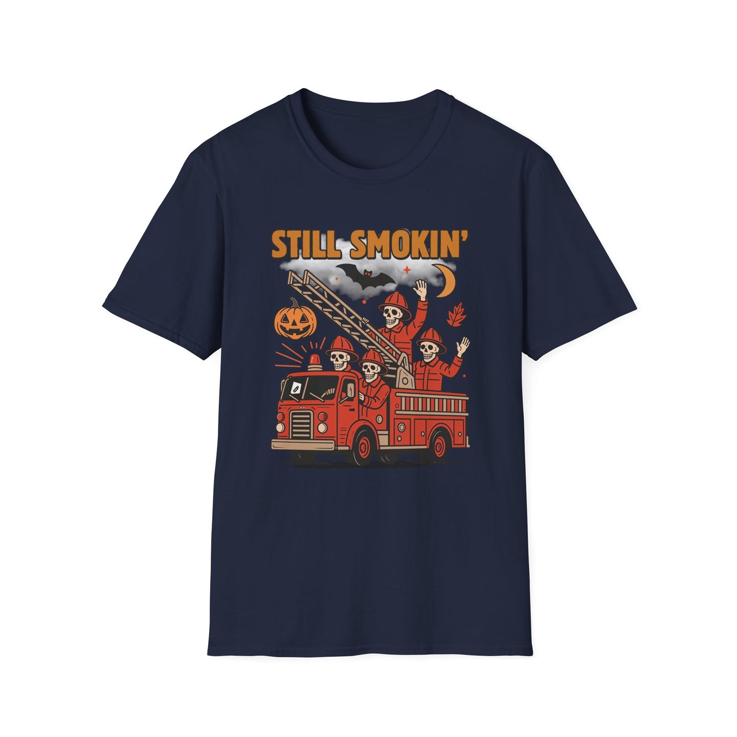 Firefighter T-Shirt, Unisex Casual Tee, Spooky Celebration Shirt, Autumn Wear