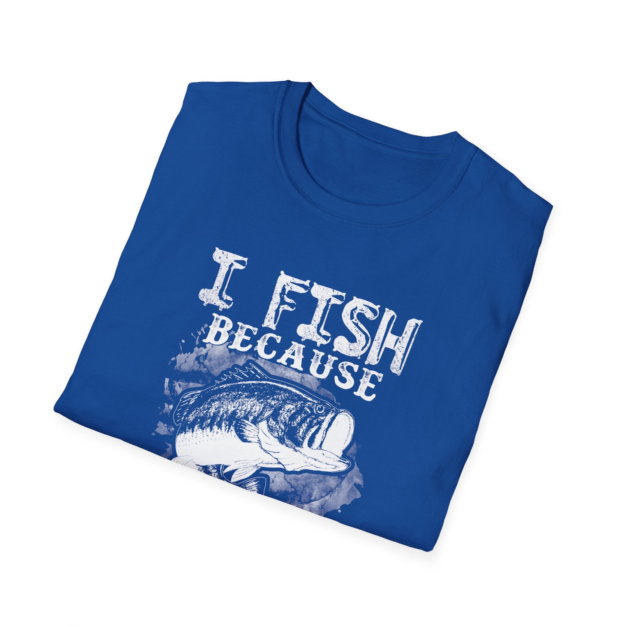 I Fish Because Punching People Is Frowned Upon T-Shirt | Funny Fishing Shirt for Anglers