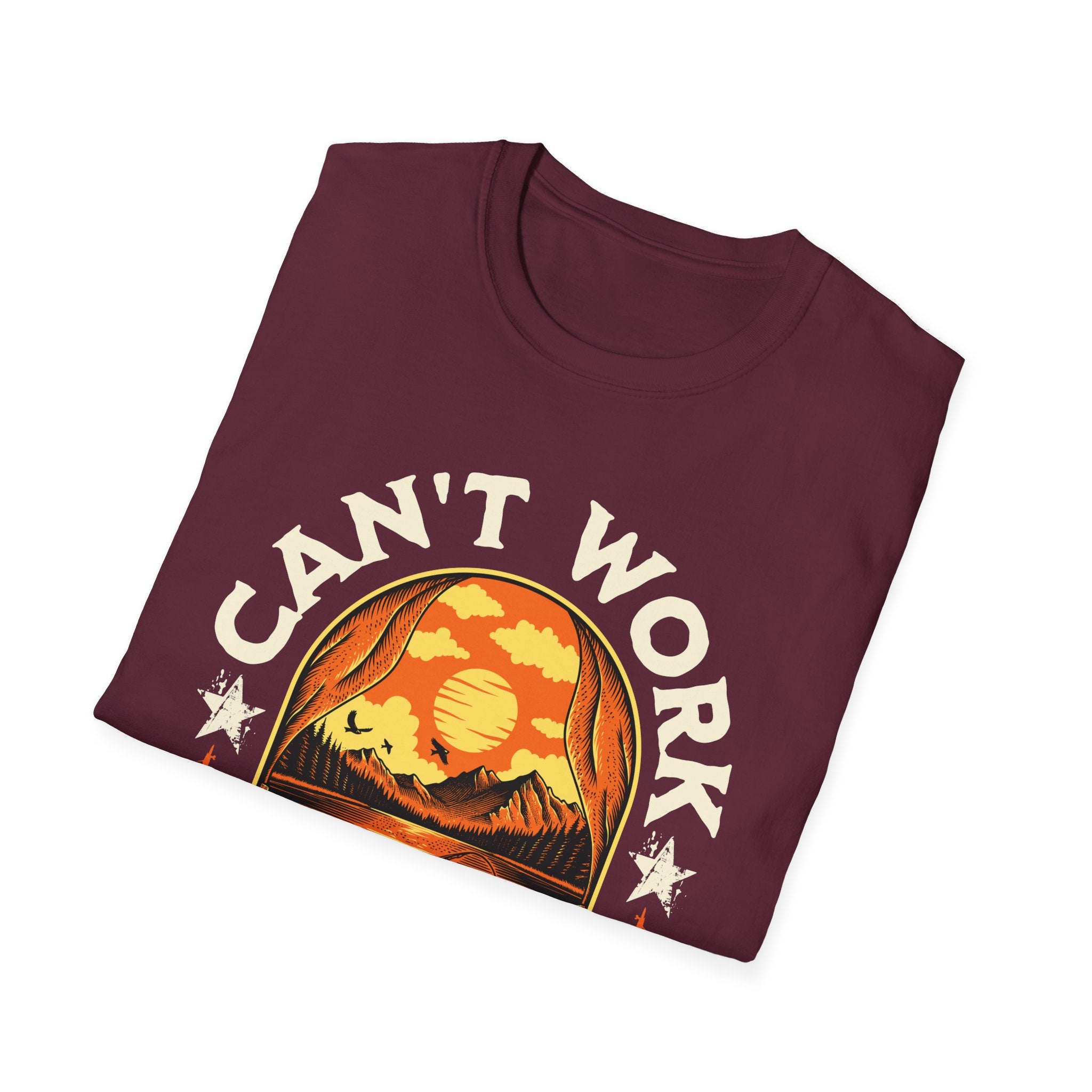 Men's Can't Work Outdoor Vibes T-Shirt - Perfect for Recovery Days