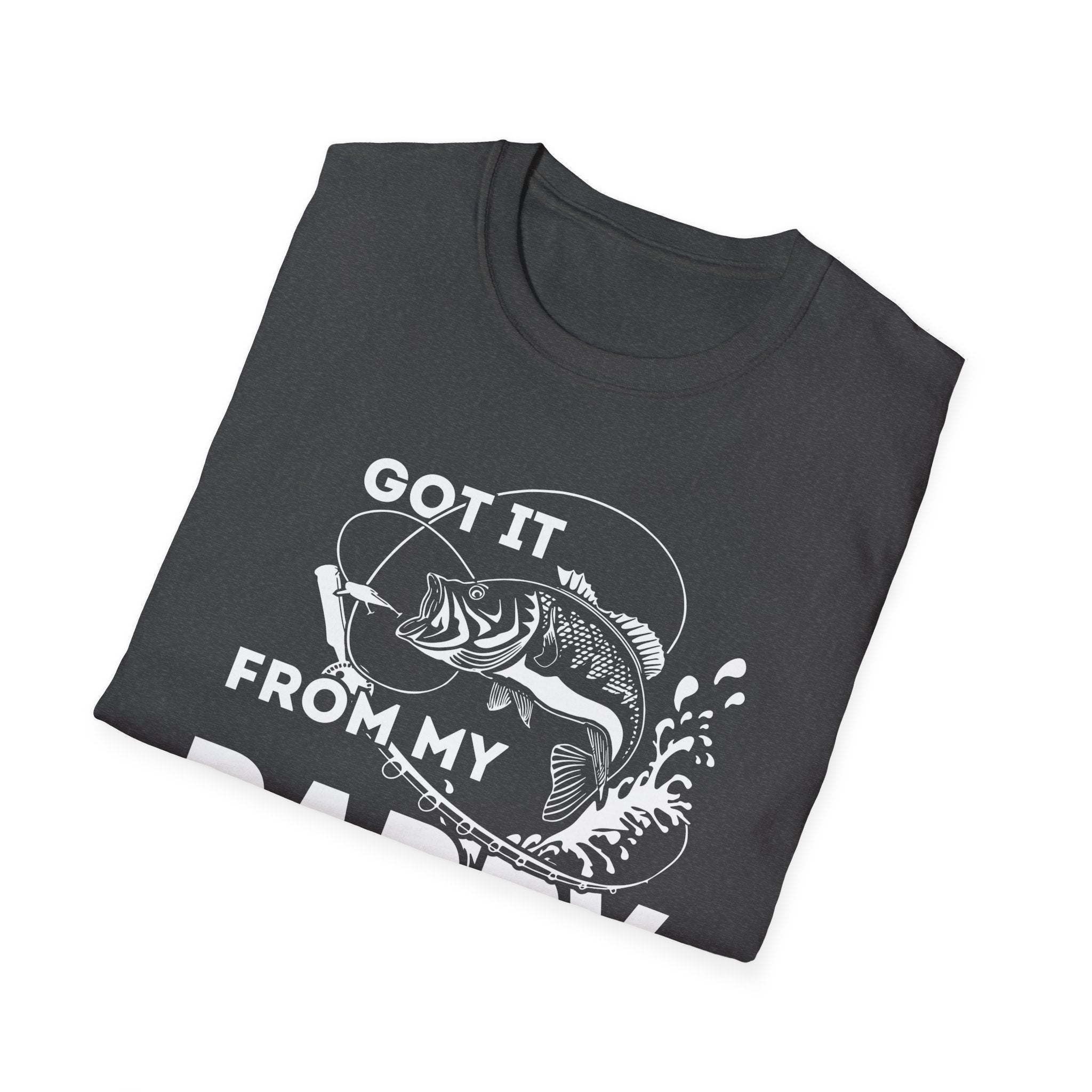 Fishing Dad Unisex Softstyle T-Shirt - "Got It From My Daddy" - Perfect Gift for Father's Day
