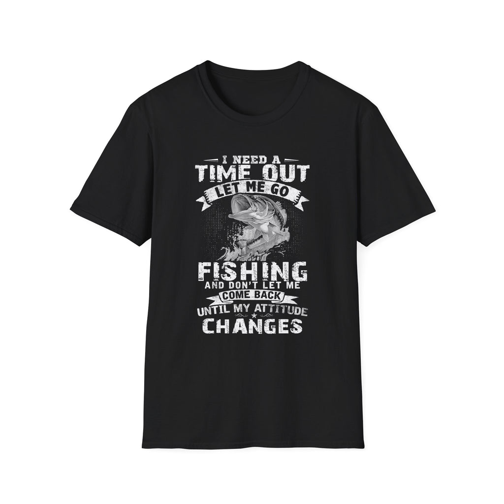 Funny Fishing T-Shirt – "I Need a Time Out, Let Me Go Fishing"
