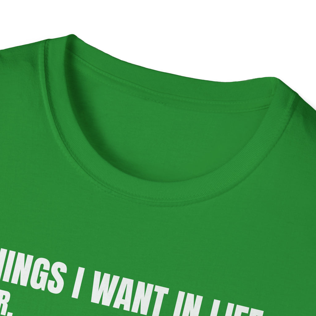 Hunting Life Unisex Softstyle T-Shirt - 8 Things I Want in Life Design