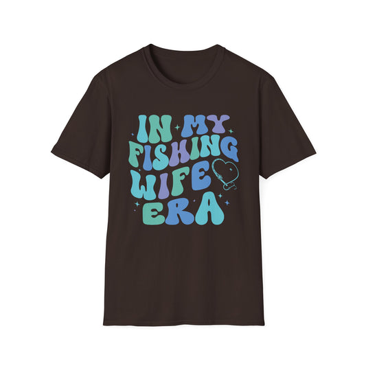 Fishing Wife Era Unisex Softstyle T-Shirt - Fun Graphic Tee for Fishing Lovers