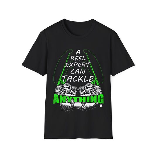 Fishing Expert Unisex Softstyle T-Shirt - 'A Reel Expert Can Tackle Anything'