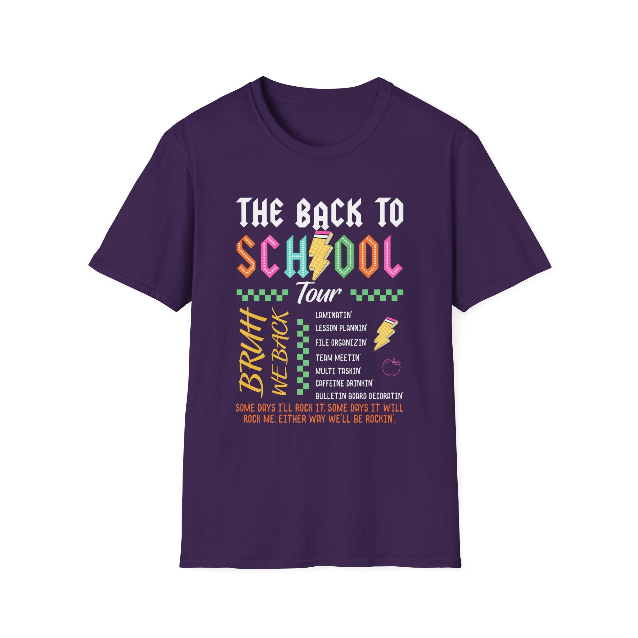 Back to School Tour Unisex T-Shirt, Funny School Tee, Student Gift Shirt, Summer Break Tops, Casual School Wear