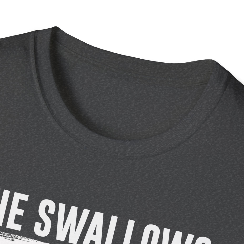 Funny Fishing T-Shirt - "She Swallows Every Time" Unisex Softstyle Tee