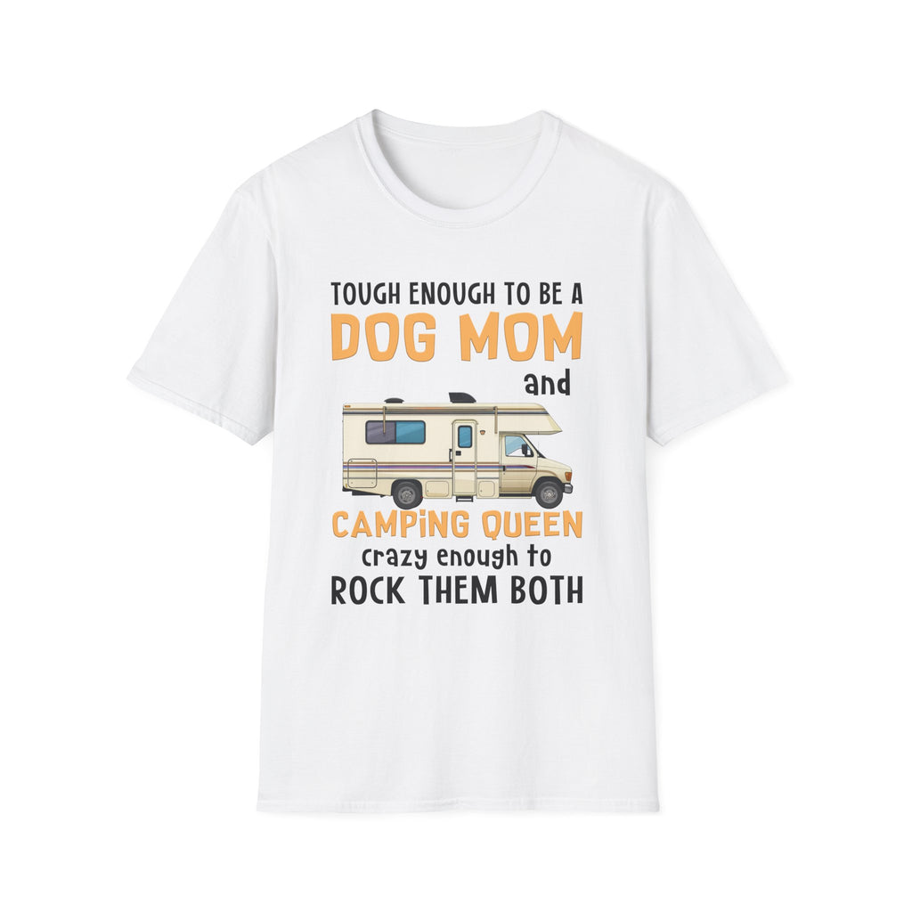 Dog Mom Camping Queen T-Shirt, Unisex Outdoor Shirt, Cute Dog Lover Gift, Camping Themed Apparel, Summer Hiking Tee