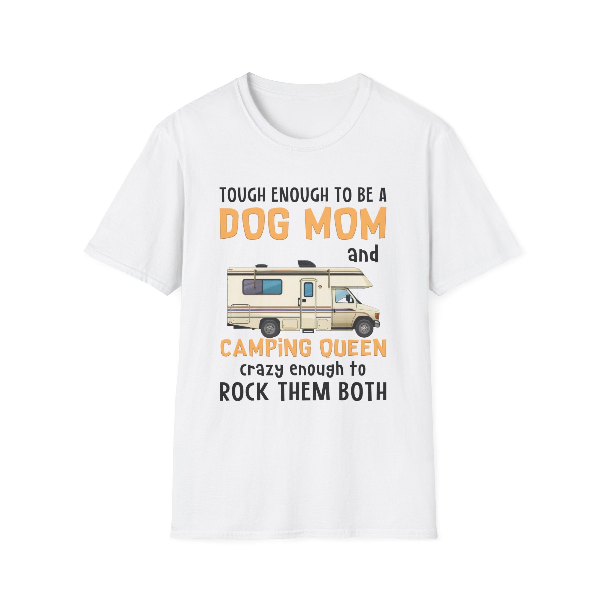 Dog Mom Camping Queen T-Shirt, Unisex Outdoor Shirt, Cute Dog Lover Gift, Camping Themed Apparel, Summer Hiking Tee