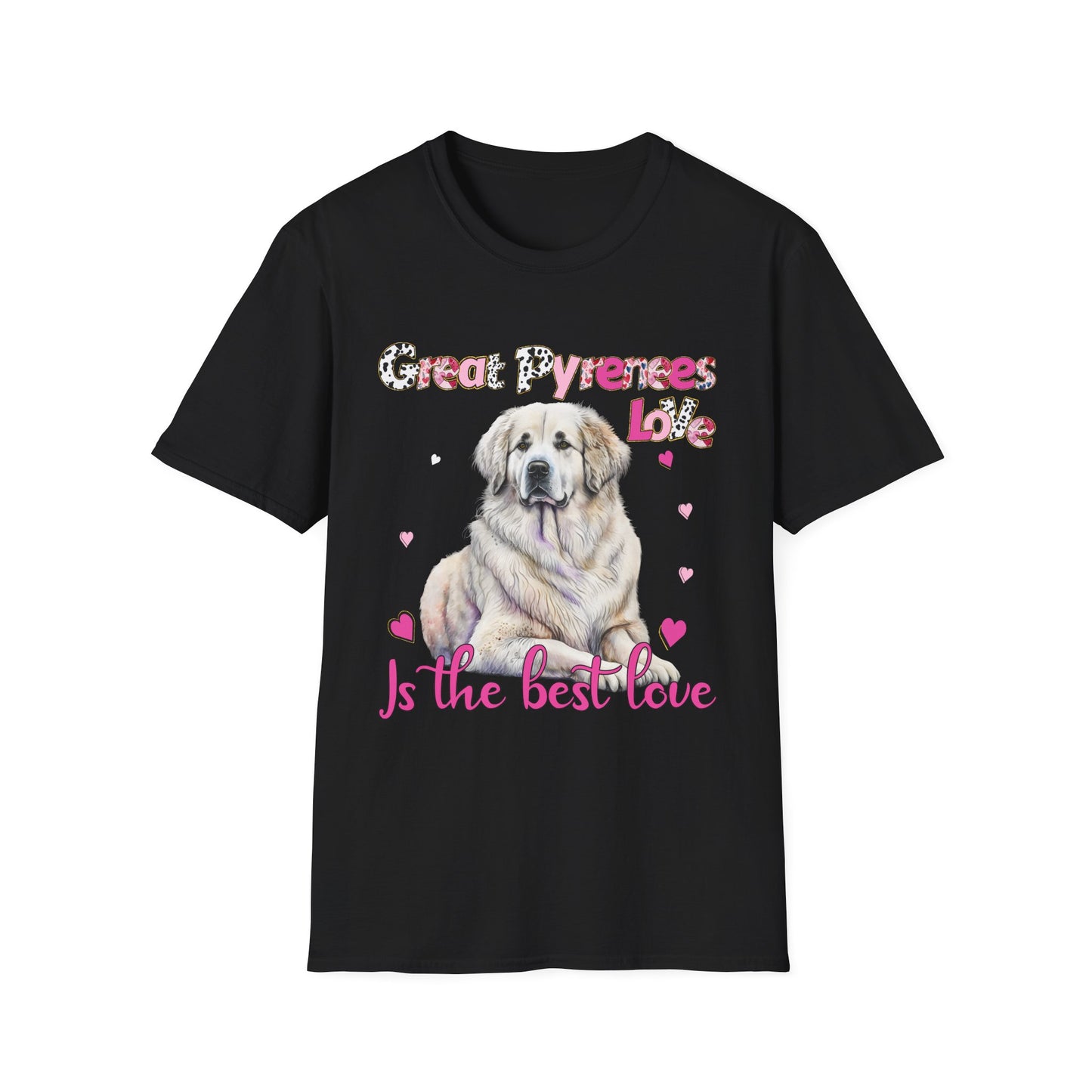 Great Pyrenees Love Unisex T-Shirt - Perfect for Pet Lovers, Dog Parents, Gifts, Casual Wear, and Animal Rescue Support