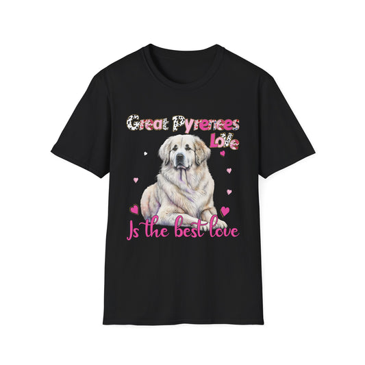 Great Pyrenees Love Unisex T-Shirt - Perfect for Pet Lovers, Dog Parents, Gifts, Casual Wear, and Animal Rescue Support