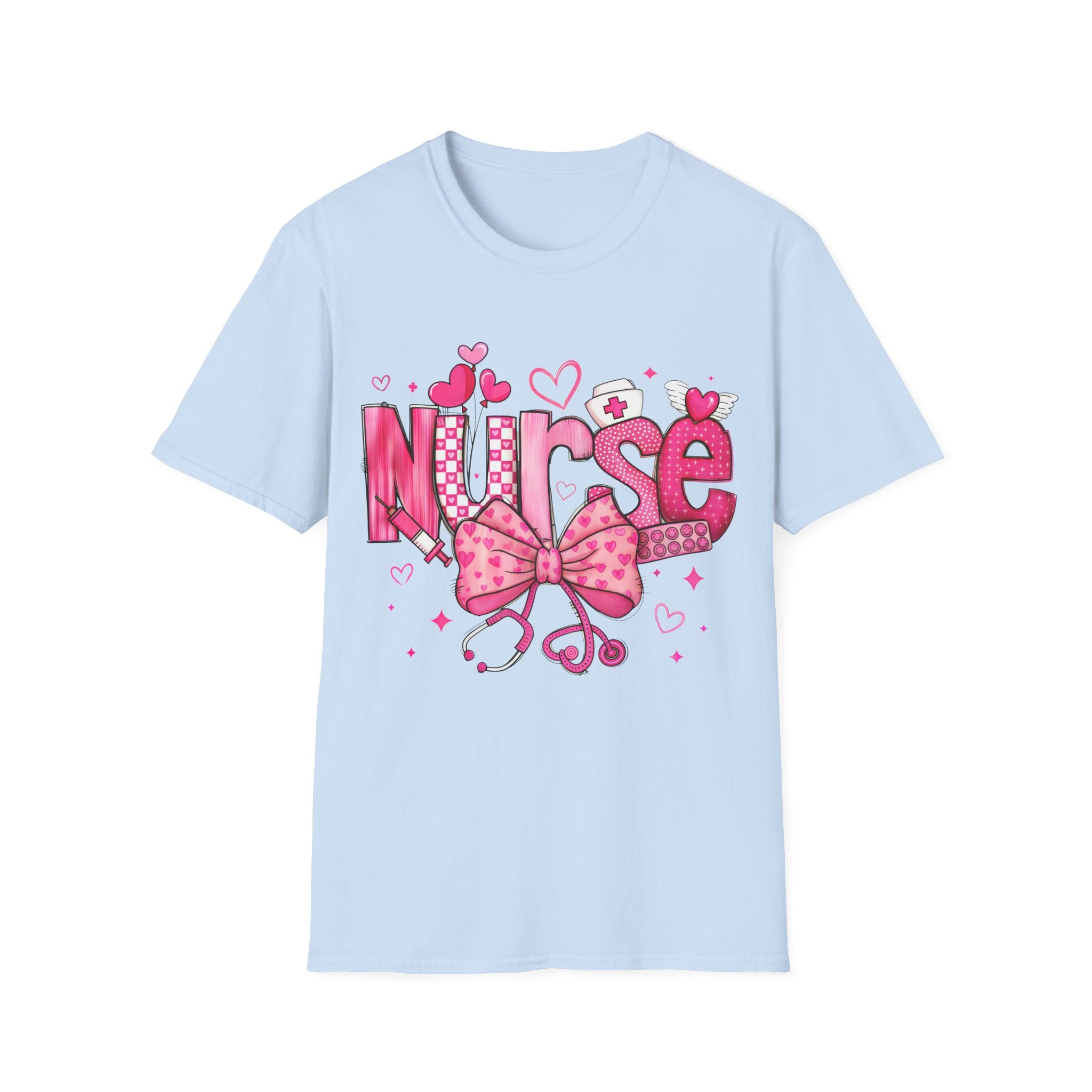 Cute Nurse T-Shirt with Bow Design - Perfect Gift for Healthcare Heroes
