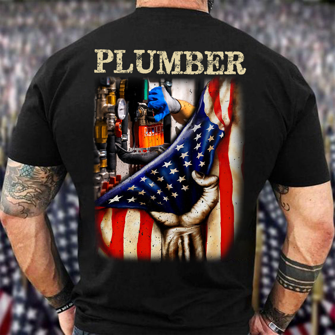 Patriotic Plumber Unisex Softstyle T-Shirt