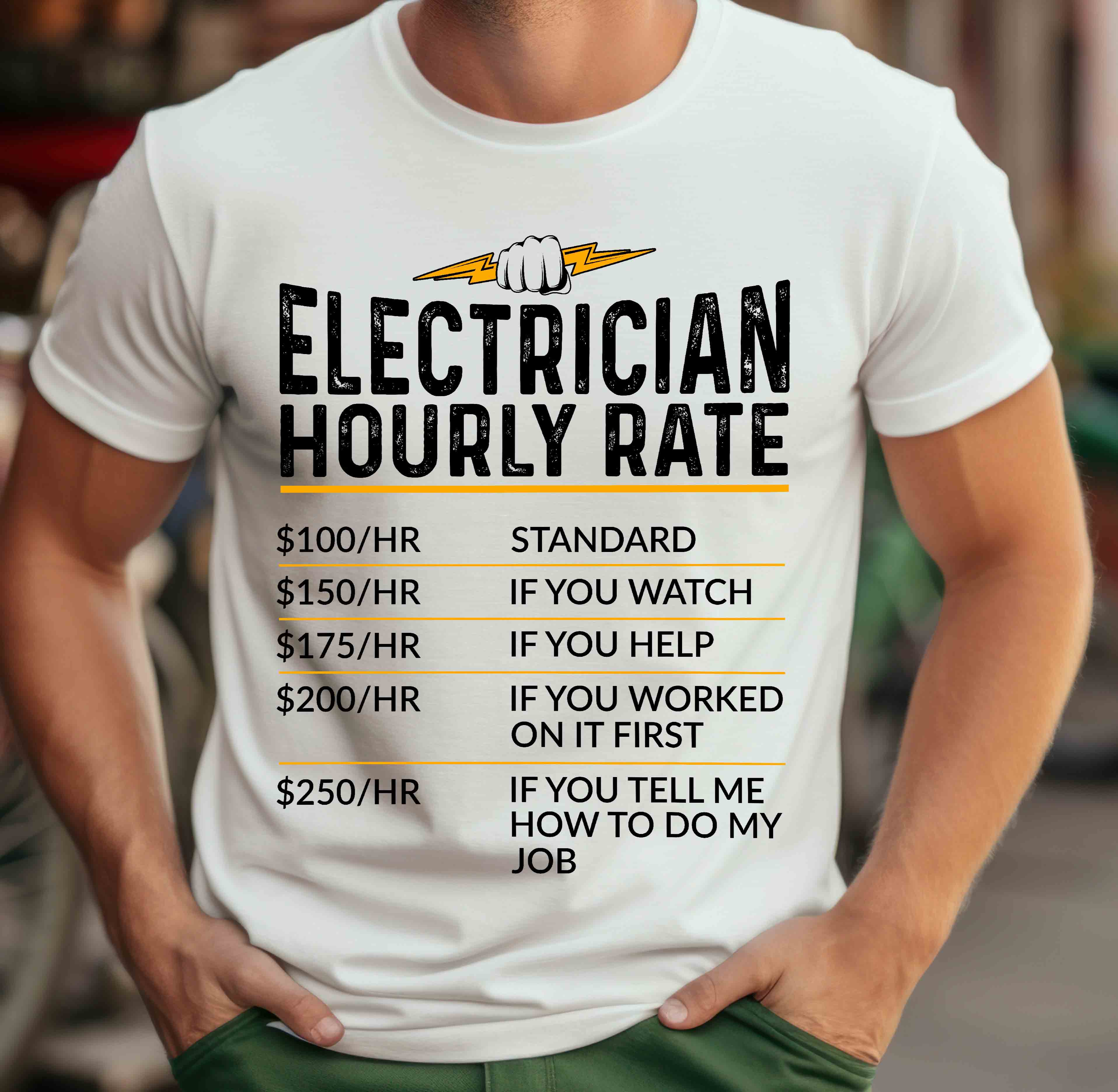 Electrician Hourly Rate Unisex T-Shirt