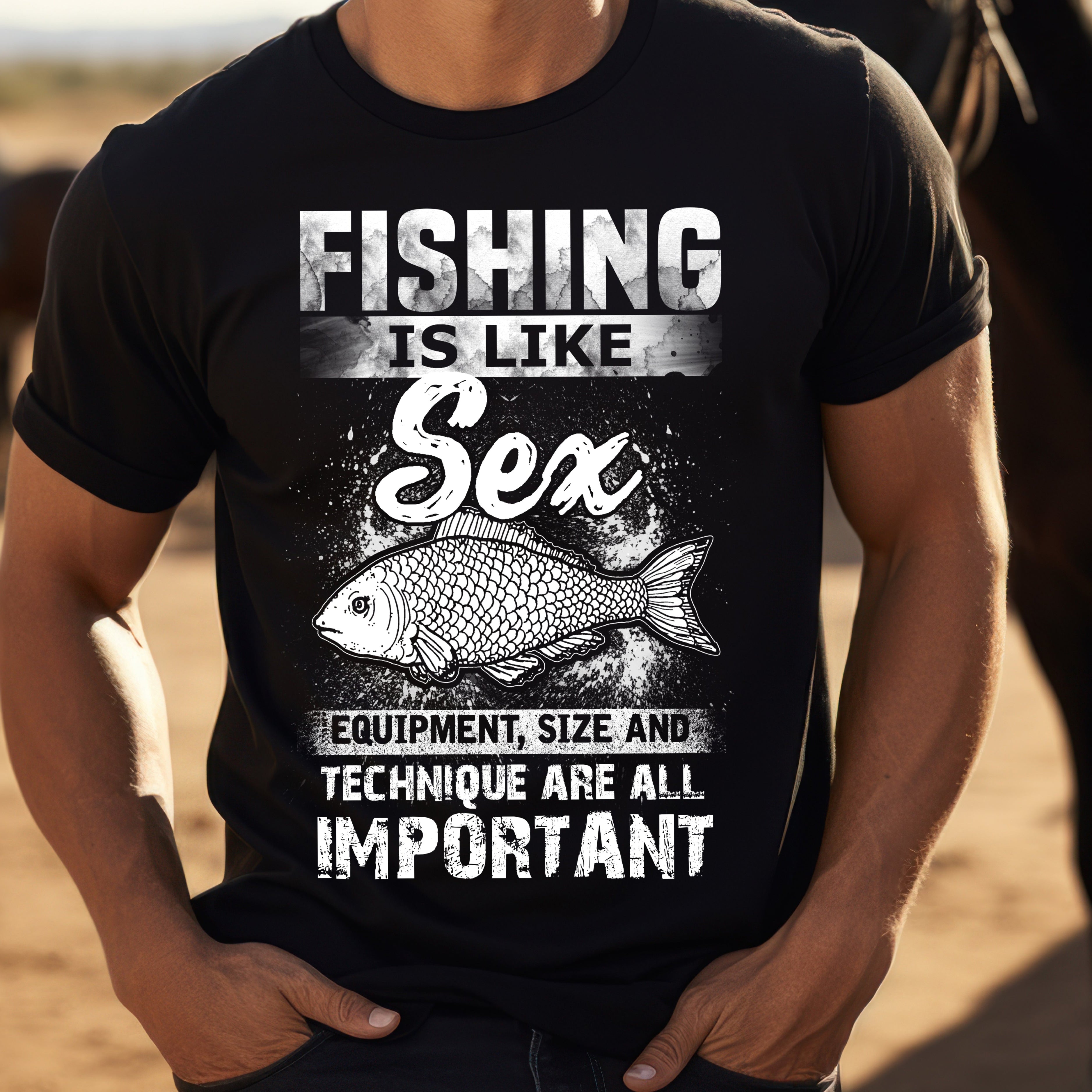 Funny Fishing T-Shirt - 'Fishing is Like Sex' Graphic Tee for Anglers