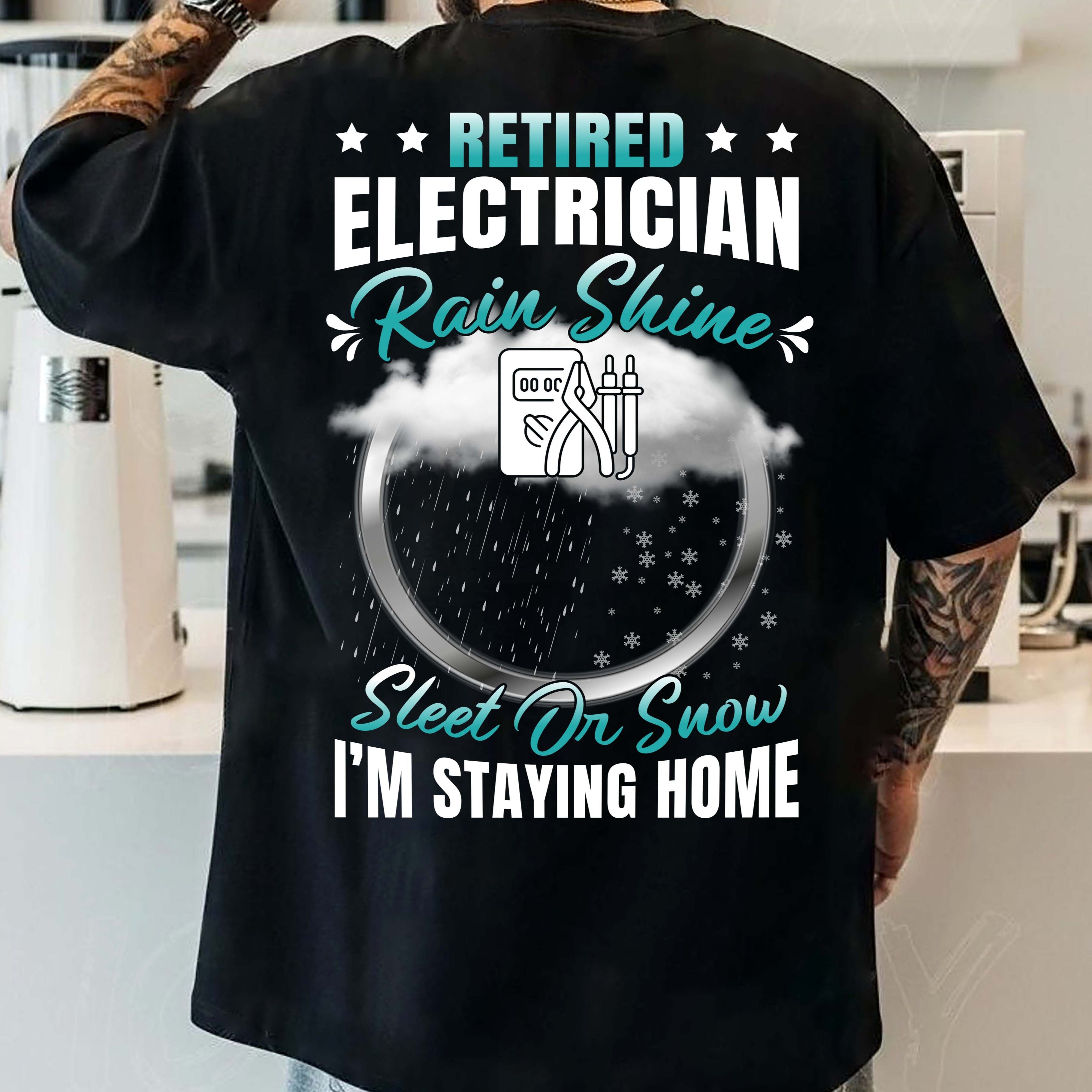 Retired Electrician T-Shirt, Funny Electrician Gift, Home Stay Tee, Unisex Softstyle Shirt for Retirees, Birthday Gift, Humor Tee

