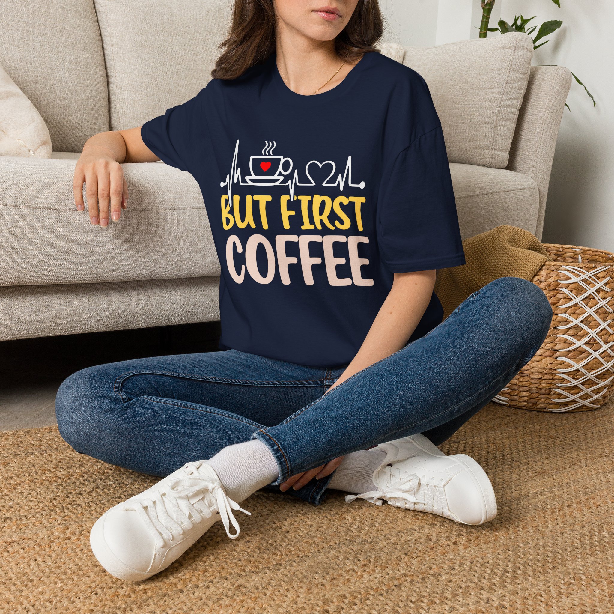 But First Coffee T-Shirt — Funny Coffee Lover Tee - Image 3