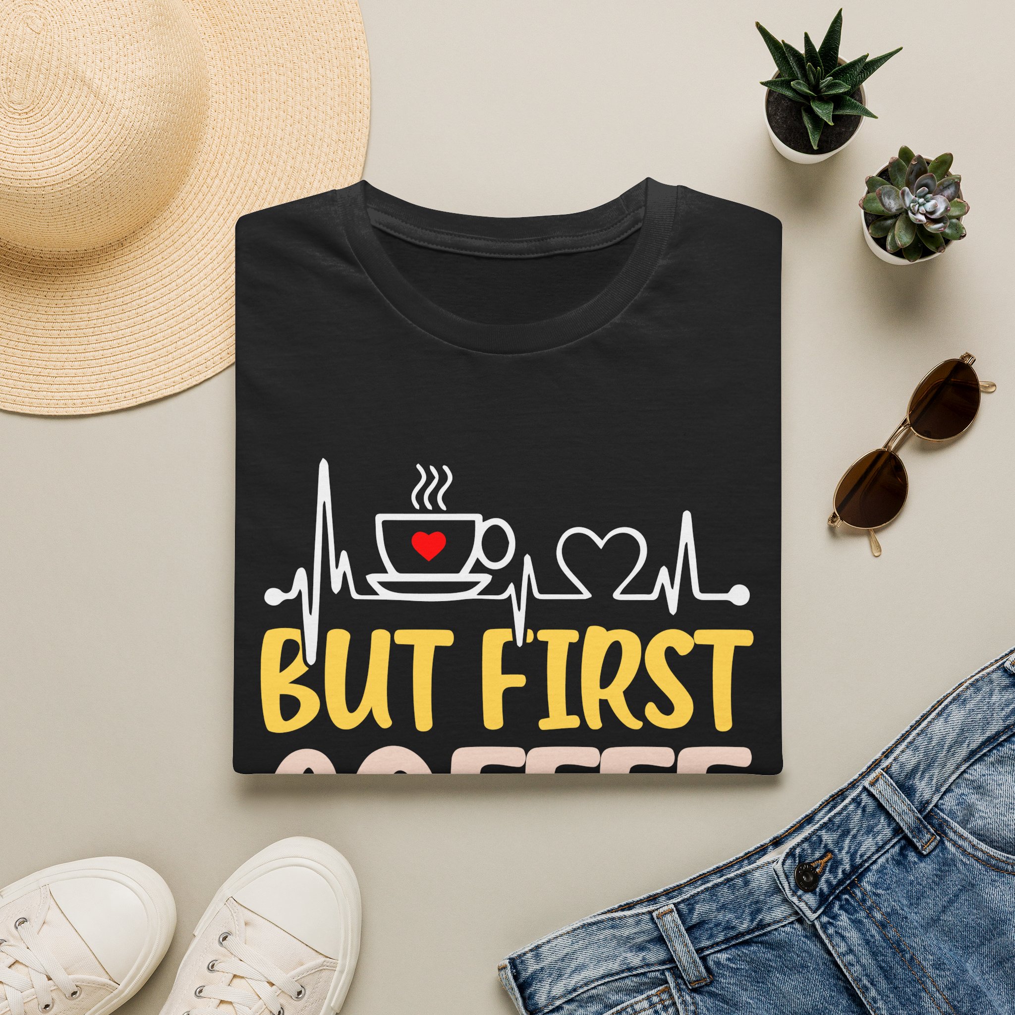 But First Coffee T-Shirt — Funny Coffee Lover Tee - Image 2