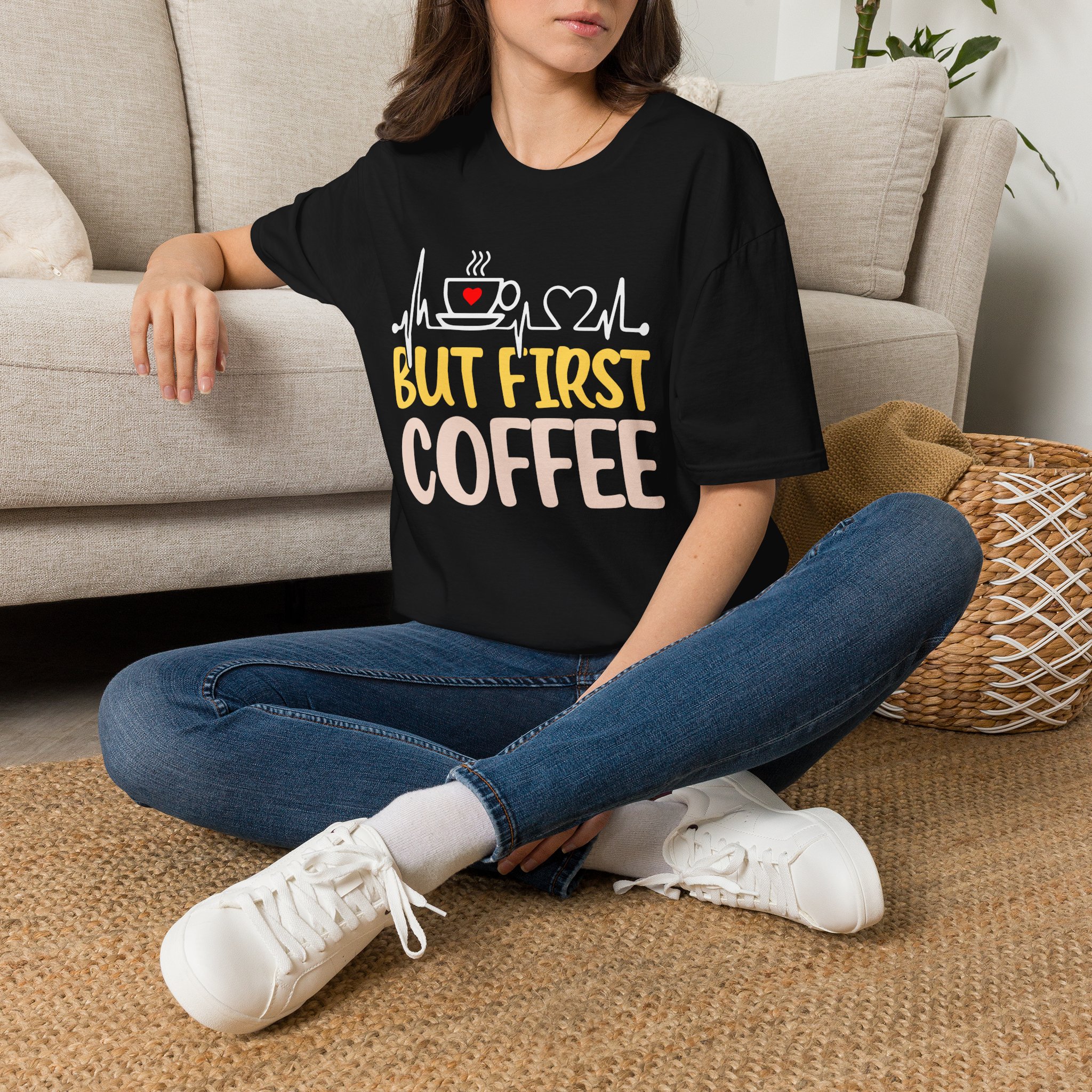 But First Coffee T-Shirt — Funny Coffee Lover Tee